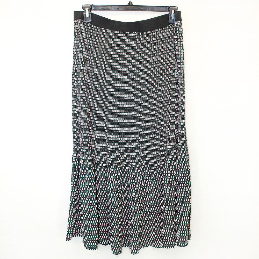 Adrianna Papell Pleated Skort Dot Pull-On Elastic Waist A-Line XL